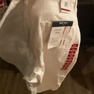 Brand new white cropped capris with tags!